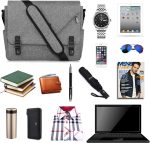 ibagbar Water Resistant Messenger Bag Satchel Shoulder Crossbody Sling Working Bag Bookbag Briefcase Fits 14 Inch Laptop for Men and Women - Image 4